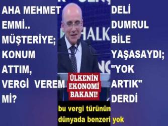 AHA MEHMED EMMİ.. BU VERGİ ÖNERİSİNE 'EVET' DİYECEN Mİ? DELİ DUMRUL BİLE YAŞASAYDI; 