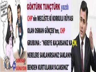 CHP’nin MECLİSTE Kİ KORKULU RÜYASI OLAN OSMAN GÖKÇEK’ten, CHP GRUBUNA : “NEREYE KAÇARSANIZ KAÇIN, NERELERE SAKLANIRSANIZ SAKLANIN, BENDEN KURTULAMAYACAKSINIZ”