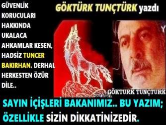 GÜVENLİK KORUCULARINI AŞAĞILAYIP, TEHDİT EDEN KUDUZ İTLERİN AKRABASI TUNCER BAKIRHAN, HADDİNİ BİL ve HERKESTEN ÖZÜR DİLE