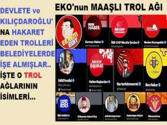 VEFASIZLIĞA ve HAYSİYETSİZİLİĞE BAKIN. EKO ve ÖZO’nun MAAŞA BAĞLADIĞI TORLLERİN GÖREVİ; “DEVLETE ve KILIÇDAROĞLU’NA HAKARET ETMEK. İŞTE O TROL HESAPLAR