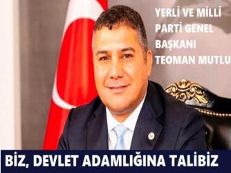 YERLİ ve MİLLİ PARTİ GENEL BAŞKANI TEOMAN MUTLU’dan, BİRLEŞMİŞ MİLLETLERE : “DÜNYADA Kİ TÜM İNSANLAR GAZZE İÇİN SOKAKTALAR, DENİZLERDELER, SEN NEREDESİN BM?