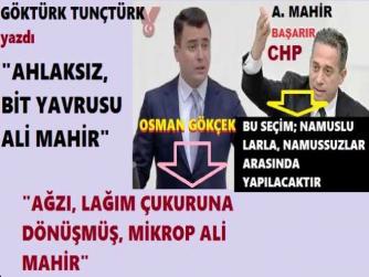 OSMAN GÖKÇEK’ten, AHLAK YOKSUNU CHP’li ALİ MAHİR BAŞARIR’A : “CUMHURBAŞKANIMIZA VE CUMHUR İTTİFAKINA OY VERENLERE EDEPSİZCE HAKARET EDEN, AĞZI LAĞIM ÇUKURUNA DÖNMÜŞ AİLİ MAHİR, SEN BİR MİKROPSUN”