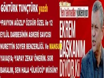 “PAVYON AĞIZLI” ÖZGÜR ÖZEL ile 12 EYLÜL DARBESİNİN ASKERİ SAVCISI NURETTİN SOYER BENZERLİĞİ. Ve MANSUR YAVAŞ’A; ‘YAPAY ZEKA’ ÖNERİM. SOR BAKALIM, SEN HALA “ÜLKÜCÜ” MÜSÜN? YOKSA “SOLCU” MUSUN?