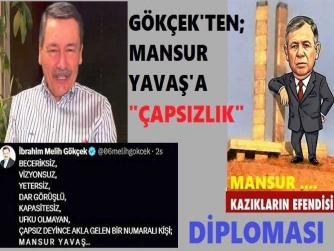 MELİH GÖKÇEK’TEN, MANSUR YAVAŞ’A “ÇAPSIZLIK” KARNESİ. BAŞTAN SONA KADAR; “SIFIR- SIFIR”.. “MANSUR; ABUK-SABUK KONUŞMA DİRHEM YÜREĞİN VAR İSE GEL EKRANA, MİLLETİN KARŞISINA ÇIKALIM. KAÇMA”