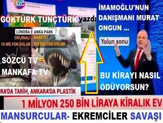 FONDAŞ MEDYA İKİYE BÖLÜNDÜ; MANSURCULAR, EKREMCİLER.. “MANKAFA” SÖZCÜ TV’NİN İLK İCRAATI, MANSUR’UN KORKULU RÜYASI MELİH GÖKÇEK’E YALAN HABERLE İTİBAR SUİKASTI YAPMAK VE EKO’NUN EN HAS ADAMINI SATMAK.