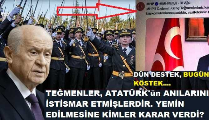 SORUYORUZ, HANGİ MHP? MHP DÜN RESMİ SAYFASINDA TEĞMENLERE DESTEK VERMİŞTİ, BAHÇELİ BUGÜN TEĞMENLERE DIŞ BAĞLANTILI AJAN YAKIŞTIRMASI YAPTI.