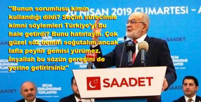 SP Lideri Karamollaoğlu'ndan, Erdoğan'a 