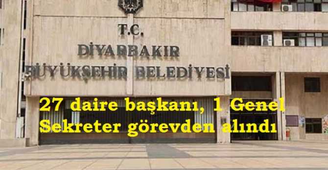 Atanan Kayyımın, Diyarbakır Belediyesinde büyük operasyonu.. Belediyenin tüm yöneticileri görevinden alındı,, İşte o isimler