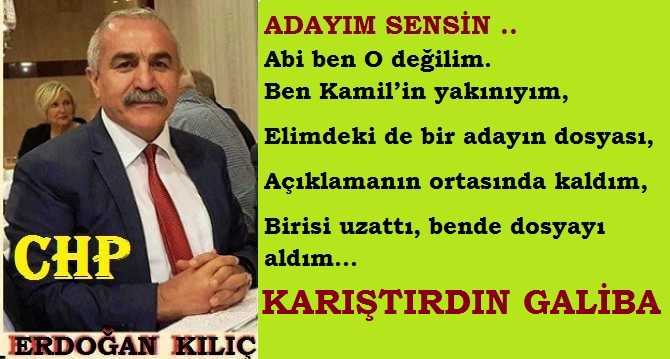 CHP, YDK üyesi Erdoğan Kılıç : “Diyorlar ki; Ankara adayın kim? Ankara adayım sensin”