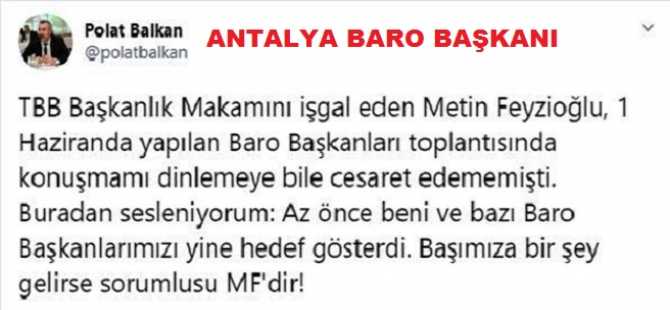 Antalya Baro Başkanından ilginç duyuru : 