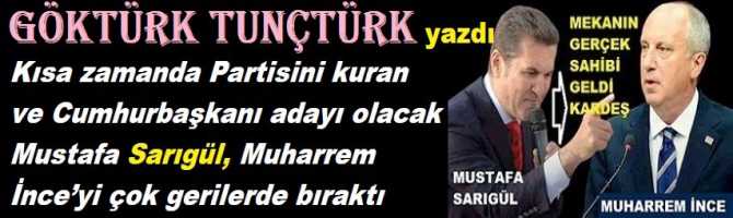 Kısa zamanda Partisini kuran ve Cumhurbaşkanı adayı olacak Mustafa Sarıgül, Muharrem İnce’yi çok gerilerde bıraktı