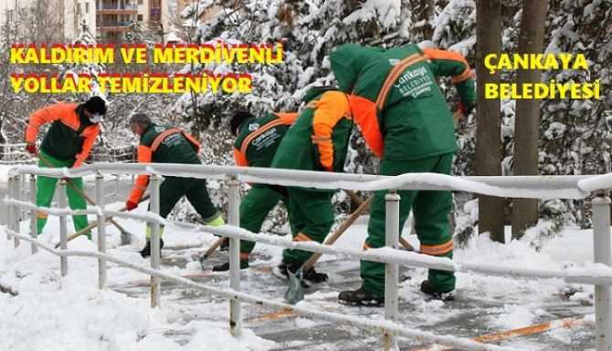 ÇANKAYA Belediyesi, vatandaşın güvenliği için, bütün yol ve merdivenlerde ki buzlanmaları solüsyonla yok ediyor