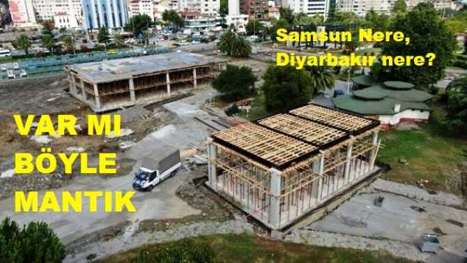 En borçlu belediyeler arasında, Kendi şehrinde ki parkı yıkıp, otopark yapan, Faizle para alan AKP'li Samsun Büyükşehir Belediyesi, Diyarbakır'ın ilçelerine 7 milyon liraya Park yapıyor