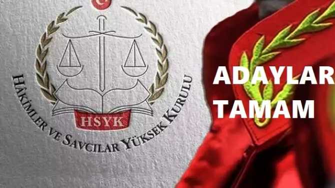 HAKİM SAVCILAR KURULUNA SEÇİLECEK 15 ADAY BELLİ OLDU.. İŞTE O İSİMLER