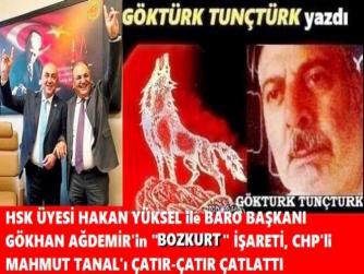 SOKAK EYLEMLERİNİN ŞOVCU ELEMANI, CHP MİLLETVEKİLİ MAHMUT TANAL’a, HSK ÜYESİ HAKAN YÜKSEL CEVABIM. “BÖLÜCÜ GAFİLLER, SİZ BOZKURT’u NEREDEN BİLECEKSİNİZ?”