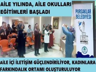 PURSAKLAR BELEDİYESİ; “AİLE OKULLARI” EĞİTİMLERİNİ BAŞLATTI.