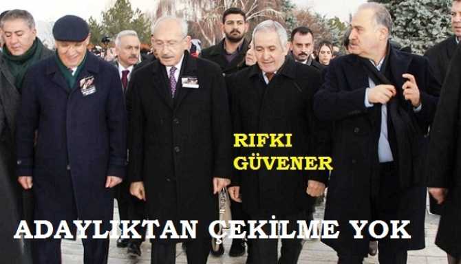 CHP Ankara Başkanı Rıfkı Güvener, “Aday olmayacak, Adaylıktan çekilecek” söylentilerine son noktayı koydu : “Adayım, demokratik yarıştan yanayım”