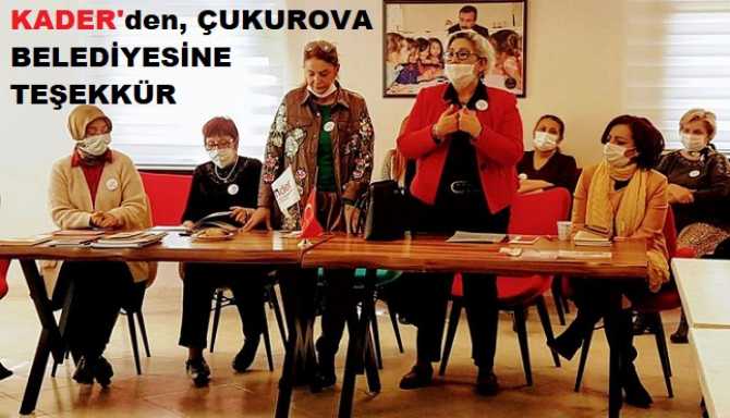 Kadın Adayları Destekleme Derneği'nden, Çukurova Belediye Başkanı Soner Çetin'e, kadınlara yönelik hizmetlerinden dolayı teşekkür